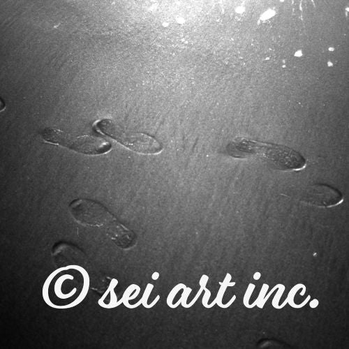 Beach Footprints (B&W)