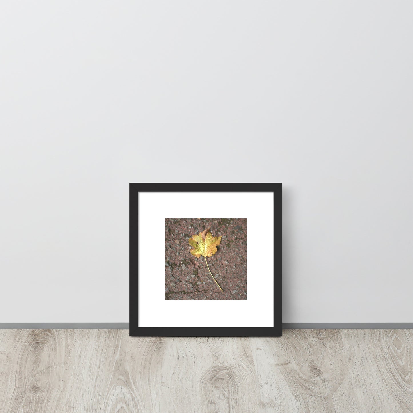 Maple Leaf Botanical Art – Framed Matte Paper Poster, Black Frame, Front View