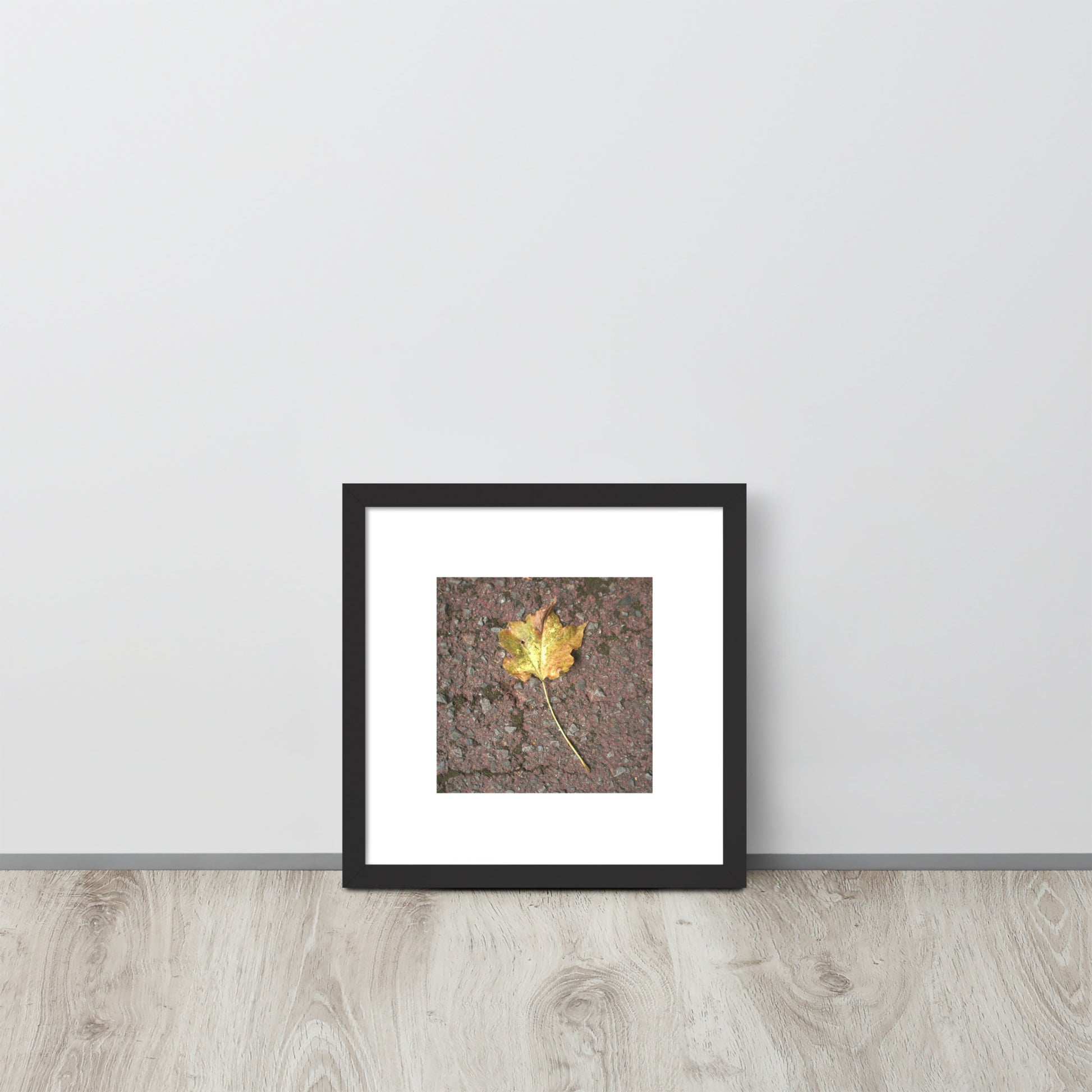 Maple Leaf Botanical Art – Framed Matte Paper Poster, Black Frame, Front View