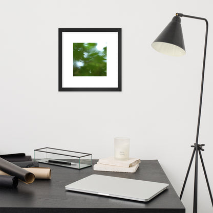 Maple Abstraction Botanical Art – Framed Matte Paper Poster, Black Frame, Front View