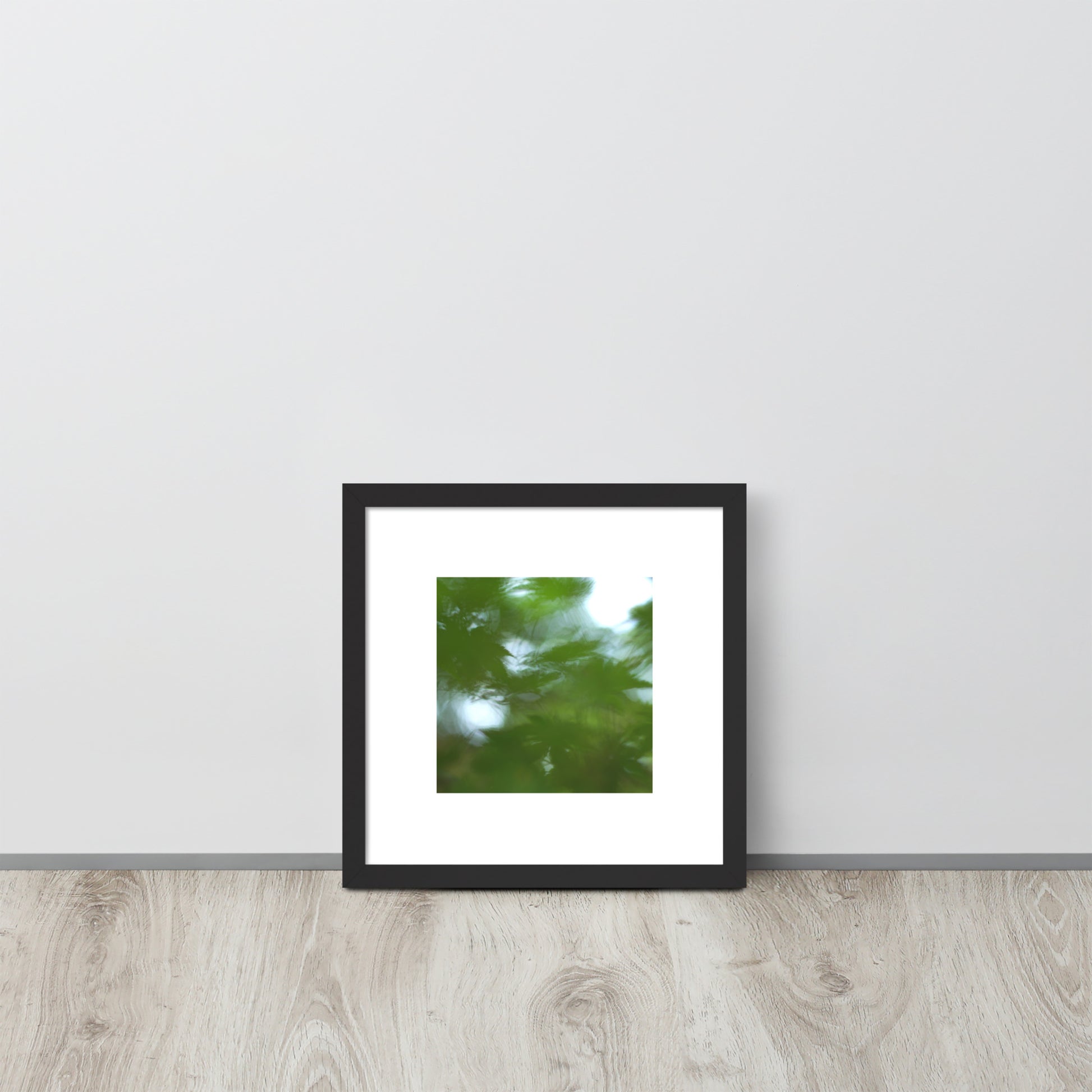 Maple Abstraction Botanical Art – Framed Matte Paper Poster, Black Frame, Front View