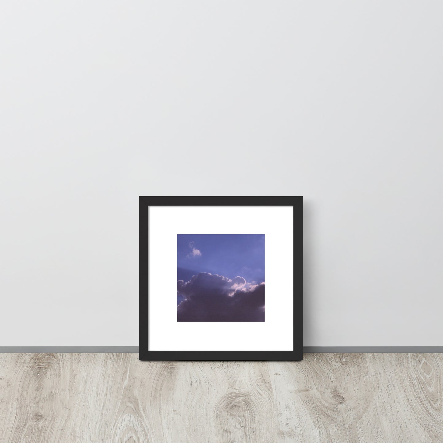 Clouds, Light, Sky - Framed Matte Paper Poster, Black, Front View