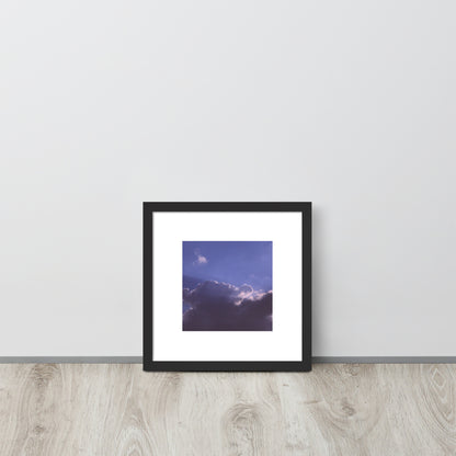 Clouds, Light, Sky - Framed Matte Paper Poster, Black, Front View