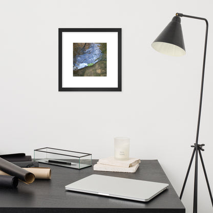 Drifted Leaf - Framed Matte Paper Poster Black