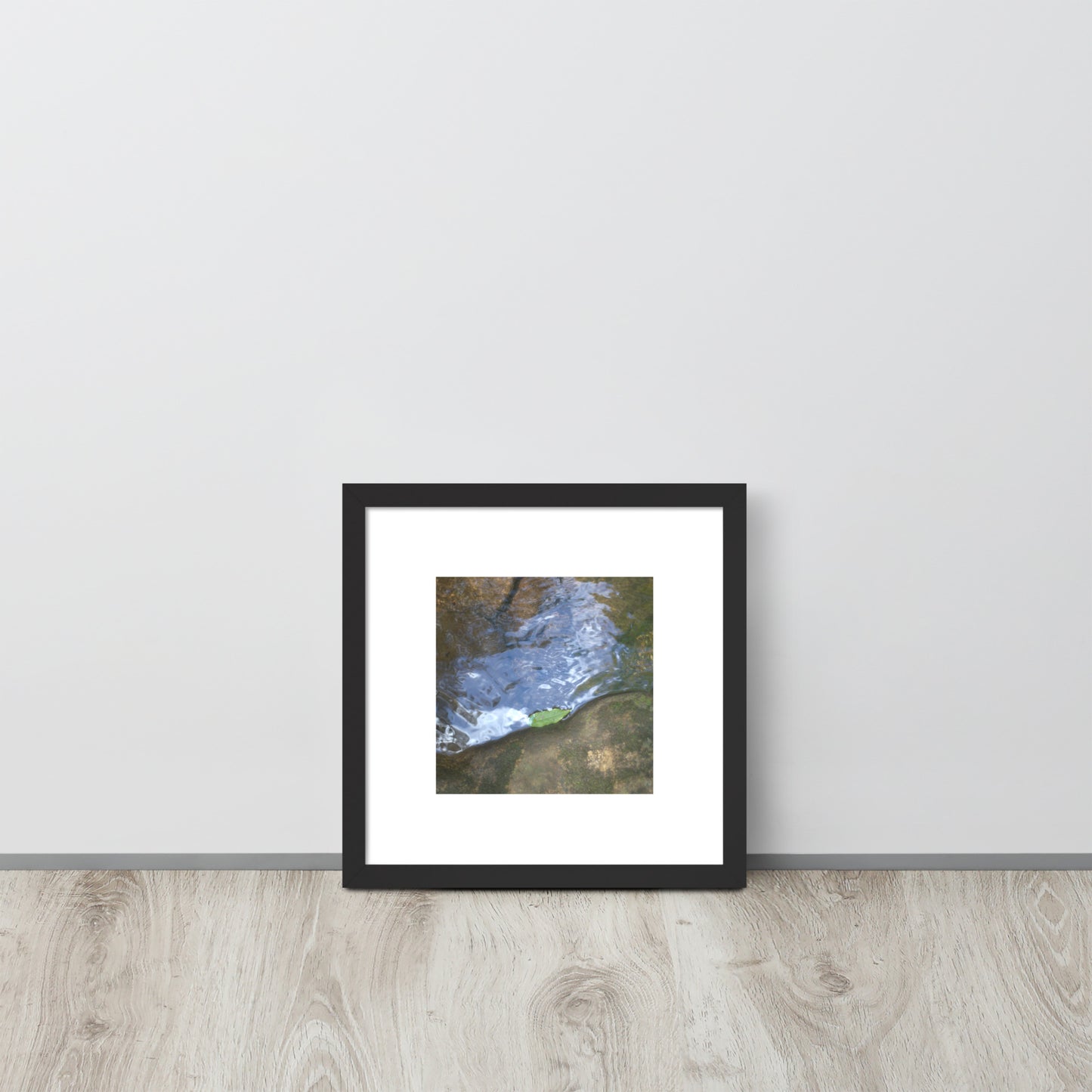 Drifted Leaf - Framed Matte Paper Poster Black