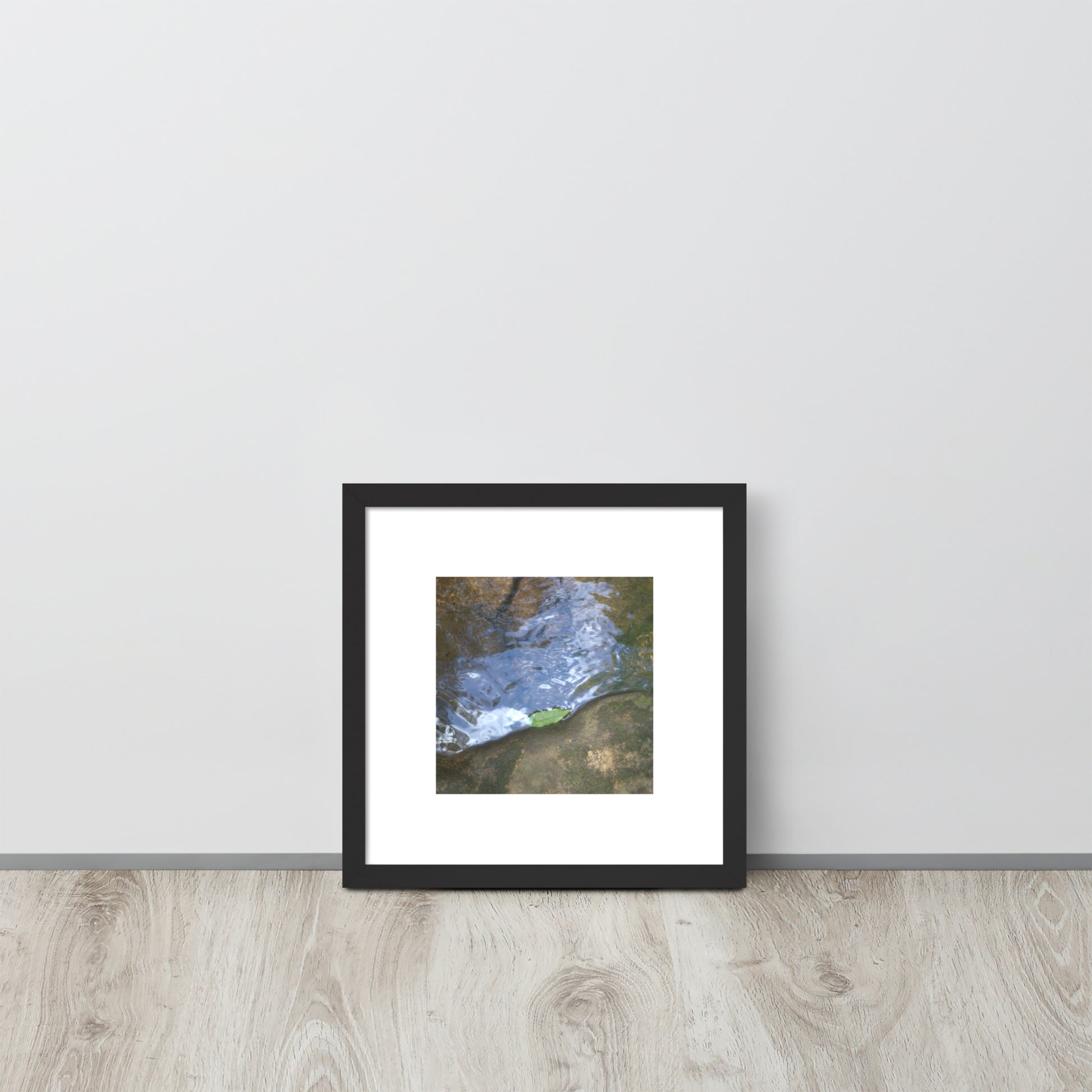 Drifted Leaf - Framed Matte Paper Poster Black