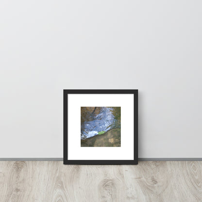 Drifted Leaf - Framed Matte Paper Poster Black
