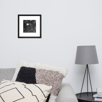 【Black Frame】
Minimalist mode style framed matte paper poster with a 'Camellia Flower' black and white photo print and a black frame / モードストリート系フレーム付きポスター（ブラックフレーム）、「カメリア（椿）」のモノクロ写真プリント（壁掛けアート）