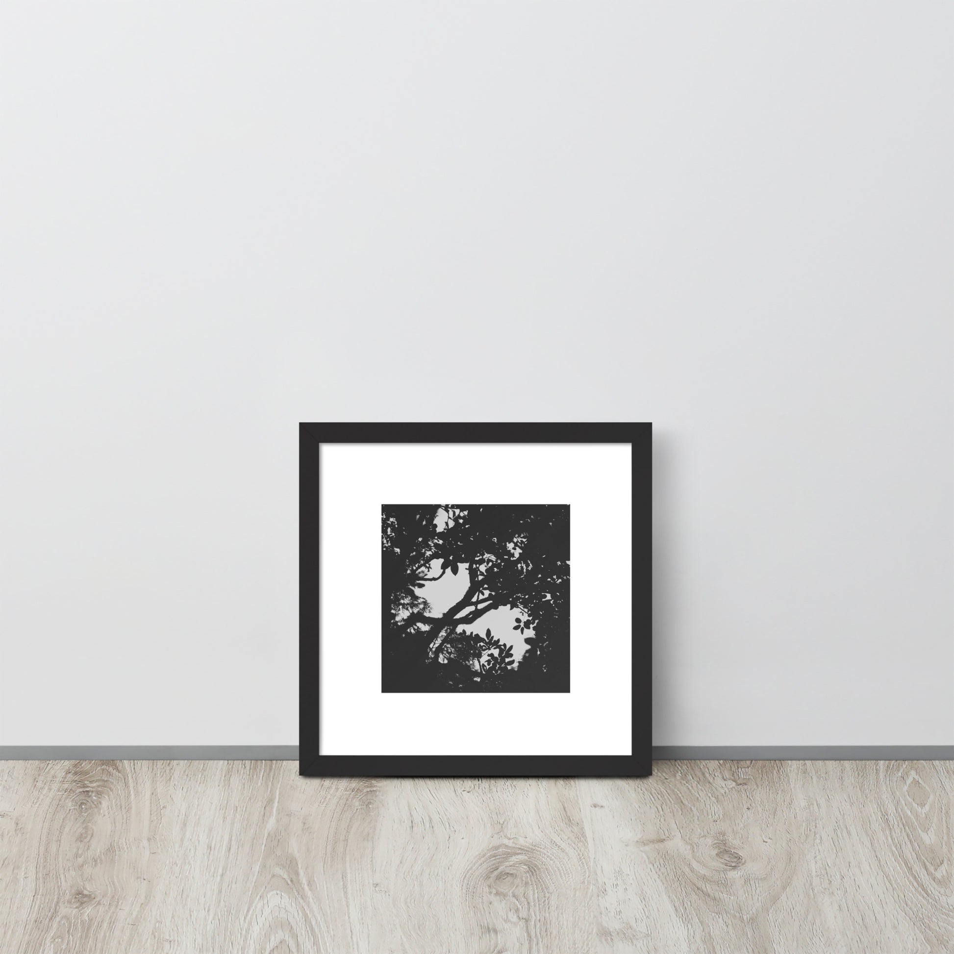 Minimalist mode style postcard featuring a 'Forest' black and white photo print / モードストリート系デザインのポストカード、「Forest（森）」のモノクロ写真プリント（ポストカード）
