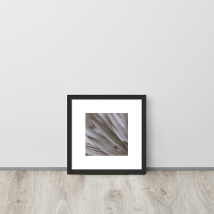 Minimalist style premium wall art featuring a black and white photograph of a Yucca plant, displayed in a sleek matte black frame. A sophisticated piece of botanical home decor, perfect for modern interior design. / モードストリート系インテリアに最適なユッカ植物のモノクロ写真アートポスター。マットブラックフレーム付きのミニマリスト・デザイン。