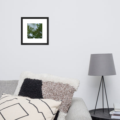 Minimalist streetwear style framed wall art in matte black, featuring a 'Tree Branches' botanical photograph. / Tree Branches 額装ポスター（ブラックフレーム）：モノクロームな枝が際立つ、モードストリート系ミニマリスト・インテリアアート。