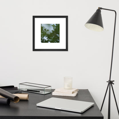 Minimalist streetwear style framed wall art in matte black, featuring a 'Tree Branches' botanical photograph. / Tree Branches 額装ポスター（ブラックフレーム）：モノクロームな枝が際立つ、モードストリート系ミニマリスト・インテリアアート。