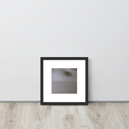 Minimalist streetwear style framed matte paper poster in black frame featuring the 'Cat (B&W)' photo art. / モードストリート系フレーム付きマットペーパーポスター（ブラックフレーム）：「猫（モノクロ）」のフォトアートを配したデザイン。