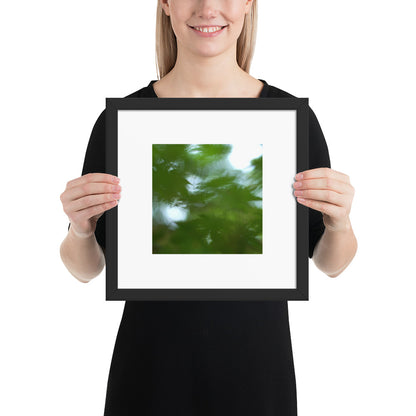 Maple Abstraction Botanical Art – Framed Matte Paper Poster, Black Frame, Front View