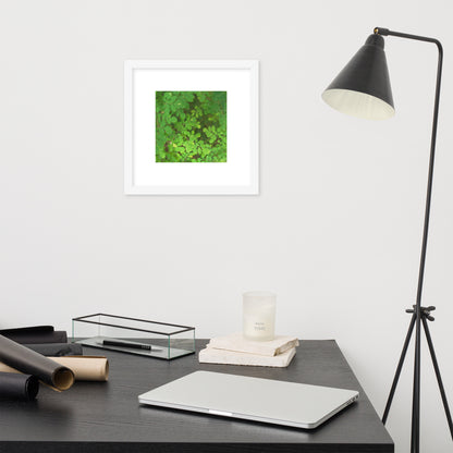 Matsukazesou Botanical Art – Framed Matte Paper Poster, White Frame, Front View