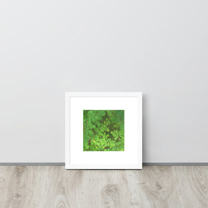 Matsukazesou Botanical Art – Framed Matte Paper Poster, White Frame, Front View