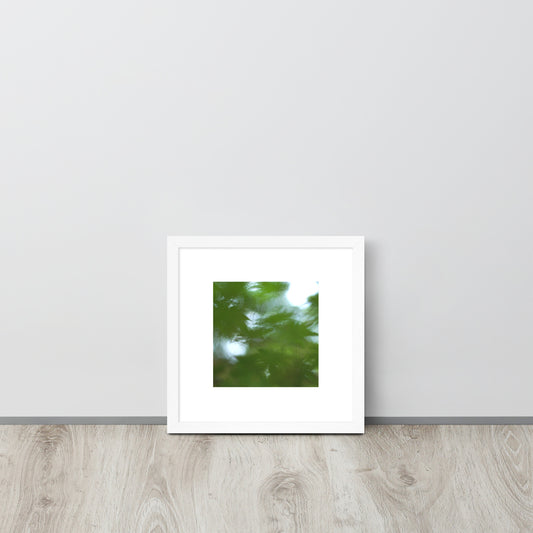 Maple Abstraction Botanical Art – Framed Matte Paper Poster, White Frame, Front View