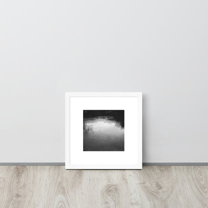 Ripples (B&W) - Framed Matte Paper Poster White