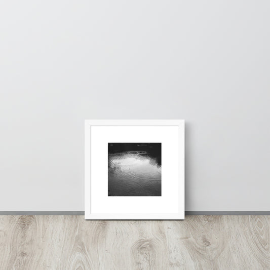 Ripples (B&W) - Framed Matte Paper Poster White