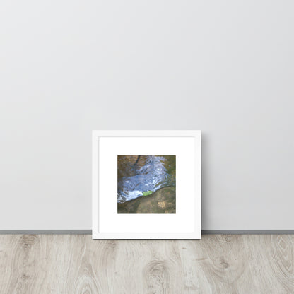 Drifted Leaf - Framed Matte Paper Poster White