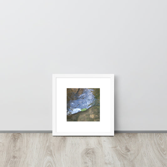 Drifted Leaf - Framed Matte Paper Poster White