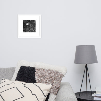 【White Frame】
Minimalist mode style framed matte paper poster with a 'Camellia Flower' black and white photo print and a white frame / モードストリート系フレーム付きポスター（ホワイトフレーム）、「カメリア（椿）」のモノクロ写真プリント（インテリアポスター）