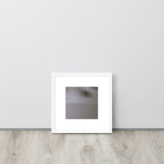 Minimalist streetwear style framed matte paper poster in white frame featuring the 'Cat (B&W)' photo art. / モードストリート系フレーム付きマットペーパーポスター（ホワイトフレーム）：「猫（モノクロ）」のフォトアートを配したデザイン。