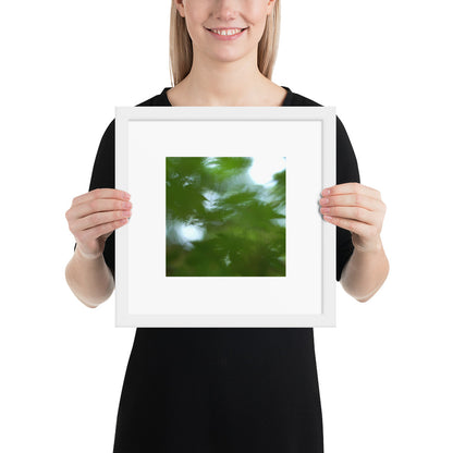 Maple Abstraction Botanical Art – Framed Matte Paper Poster, White Frame, Front View