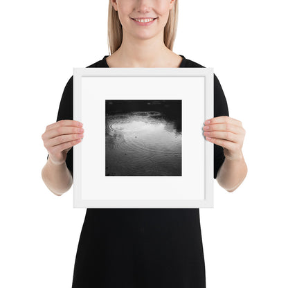 Ripples (B&W) - Framed Matte Paper Poster White