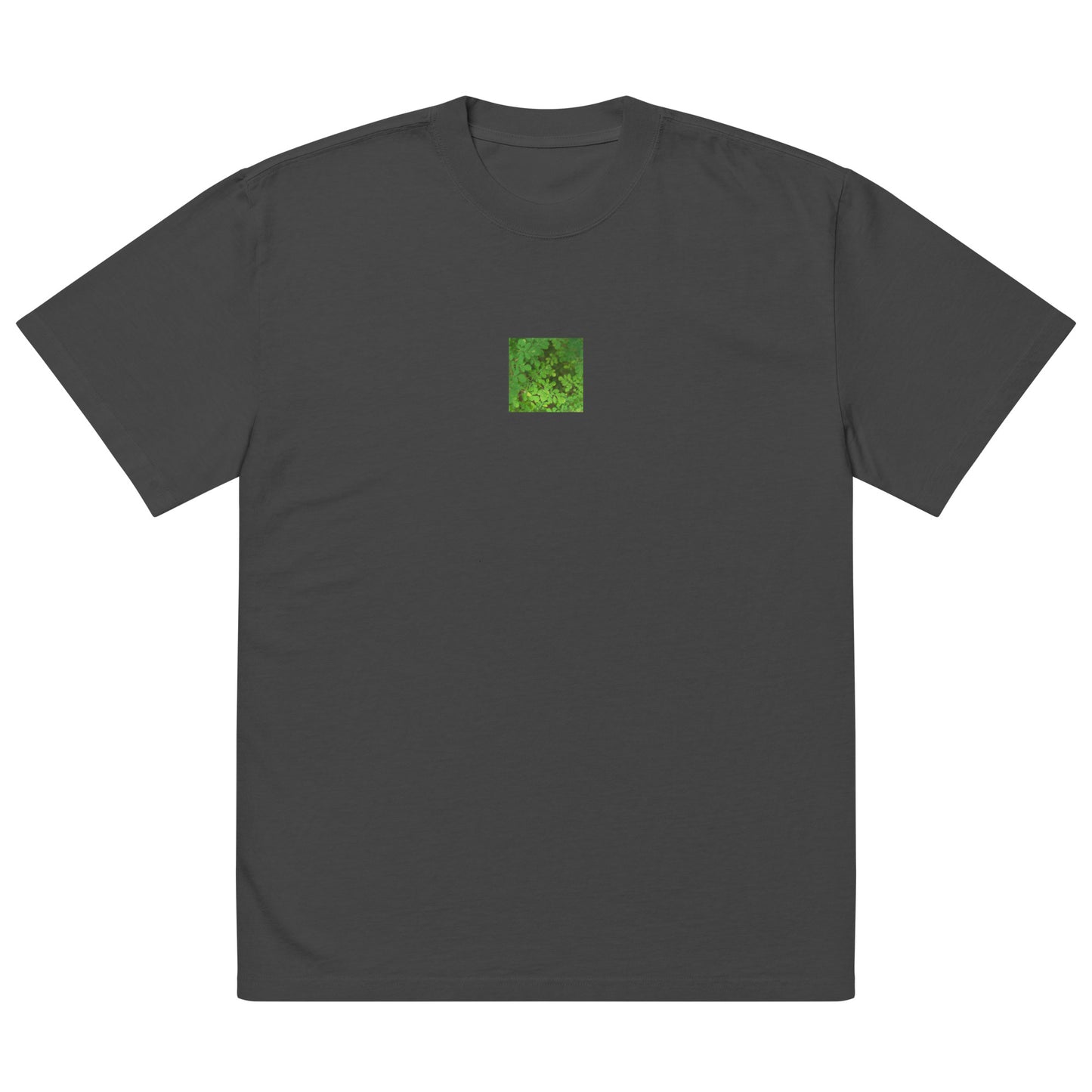 Matsukazesou Botanical Art – Oversized Faded T-Shirt, Faded Black, Front View