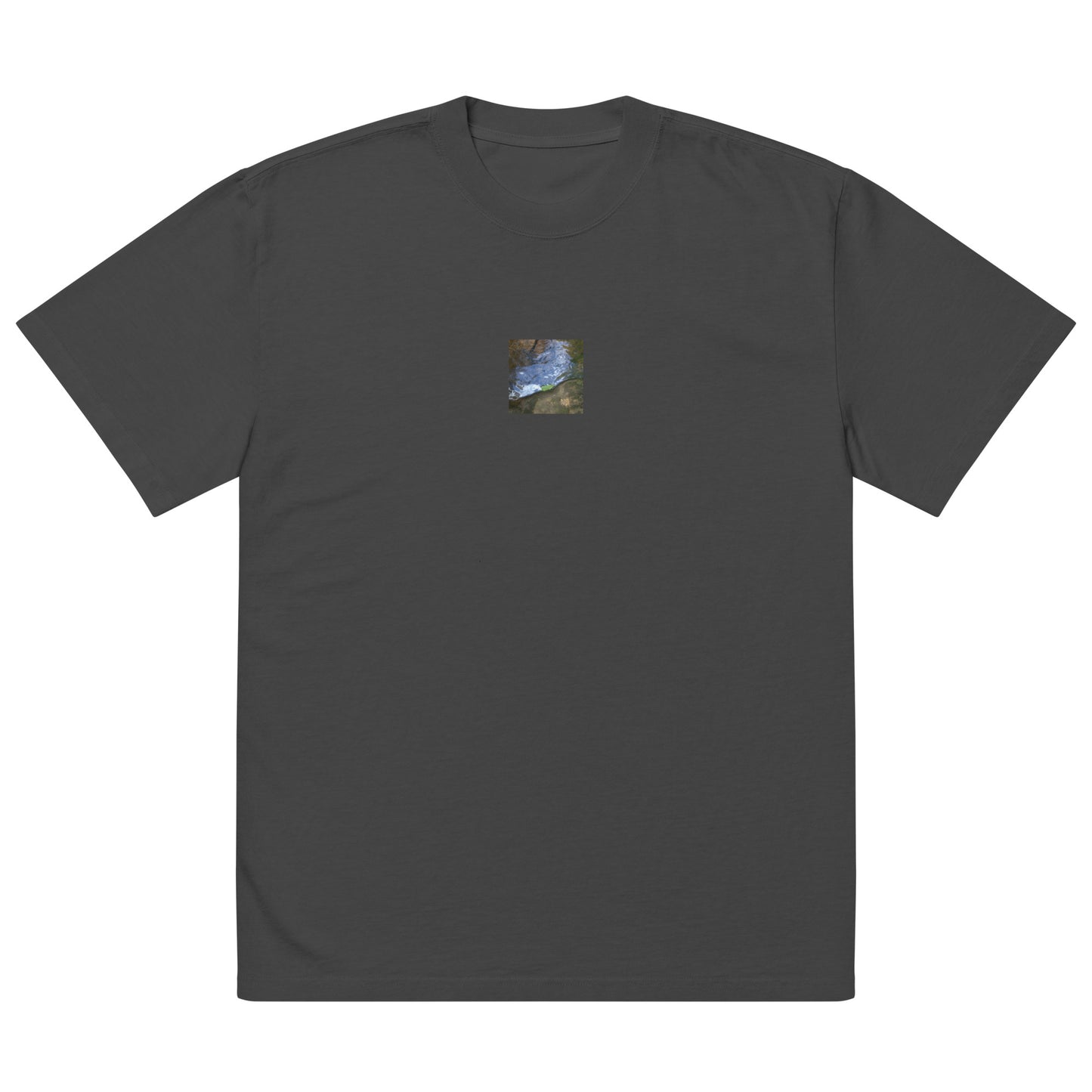 Drifted Leaf - Oversized Faded T-Shirt Faded Black