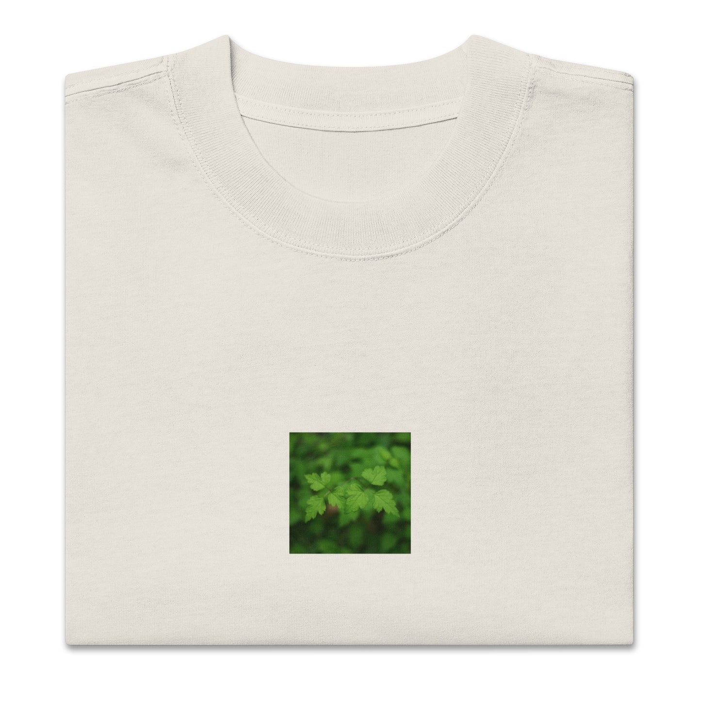 Faded bone unisex oversized shirt with black and white plants graphic – seiartinc
