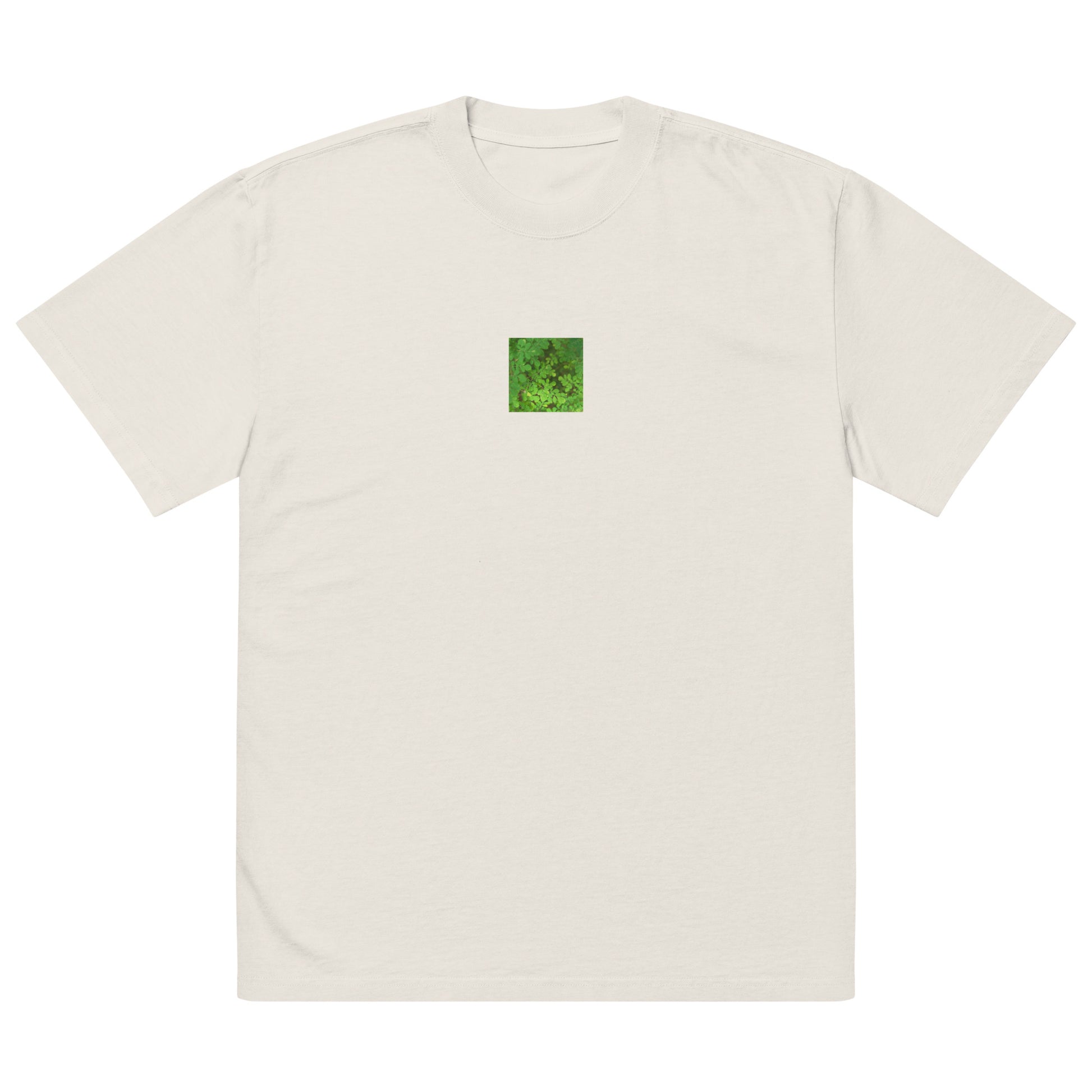 Matsukazesou Botanical Art – Oversized Faded T-Shirt, Faded Bone, Front View
