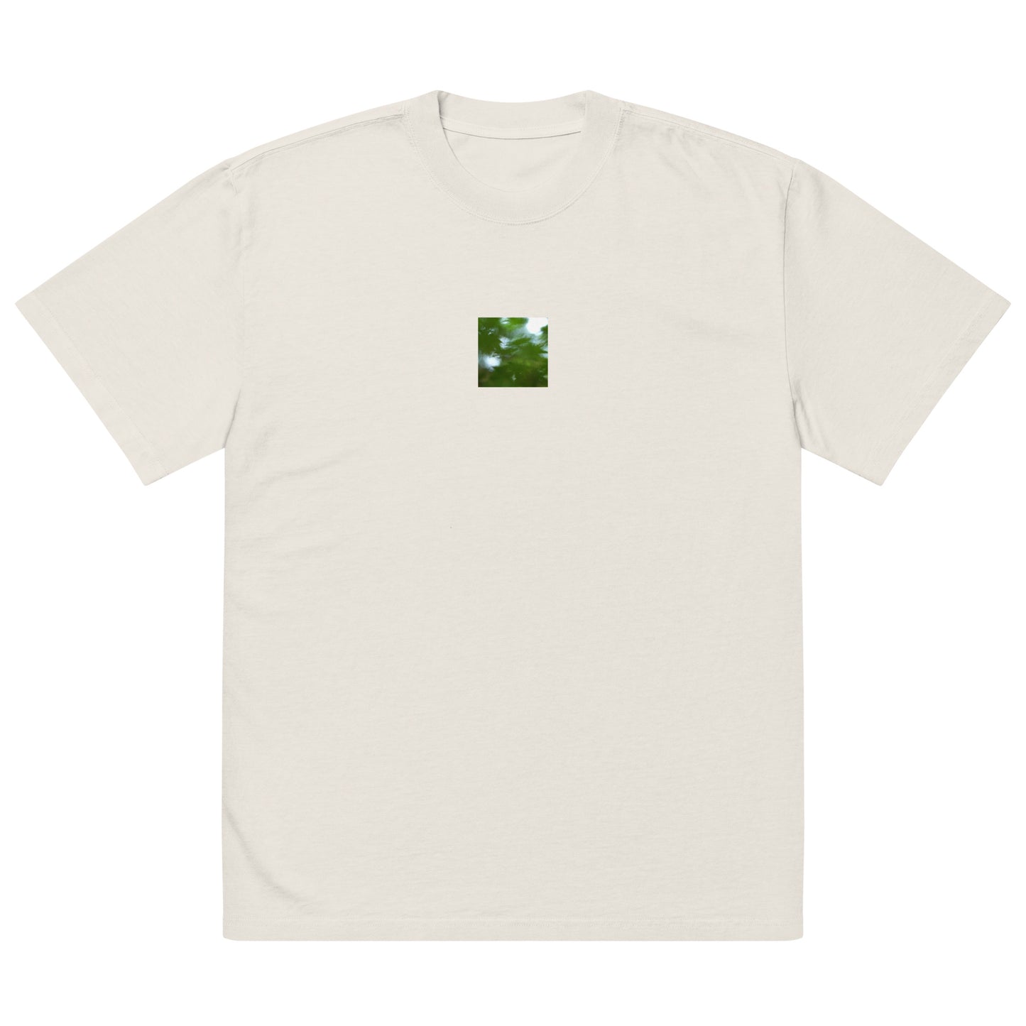 Maple Abstraction Botanical Art – Oversized Faded T-Shirt, Faded Bone, Front View