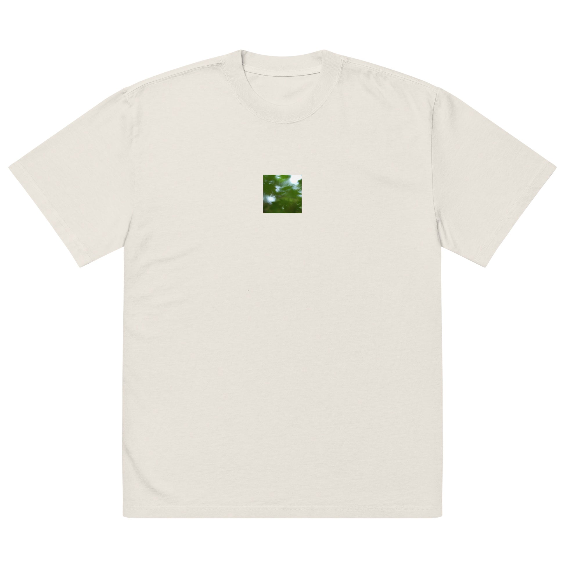 Maple Abstraction Botanical Art – Oversized Faded T-Shirt, Faded Bone, Front View