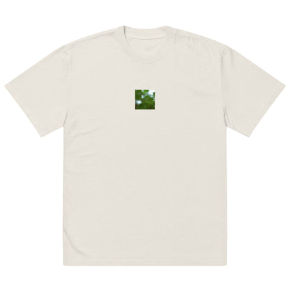 Maple Abstraction Botanical Art – Oversized Faded T-Shirt, Faded Bone, Front View