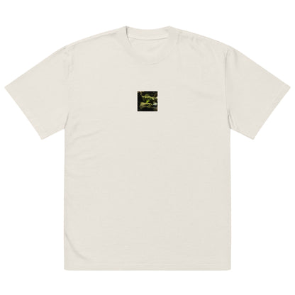 Plant on a Rock Art – Oversized Faded T-Shirt, Faded Bone, Front View