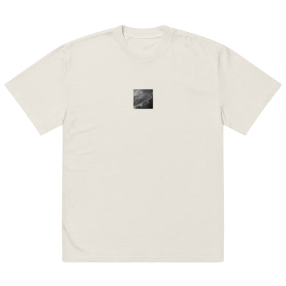 Light Rays through Clouds (B&W) - Oversized Faded T-Shirt Faded Bone