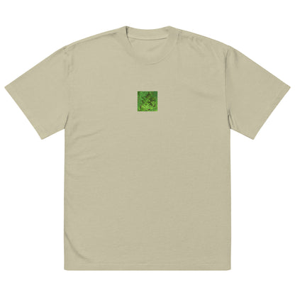 Matsukazesou Botanical Art – Oversized Faded T-Shirt, Faded Eucalyptus, Front View