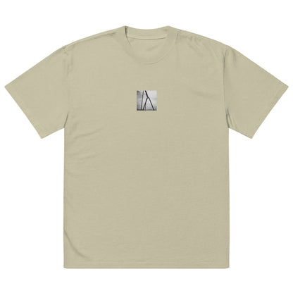 Swing (B&W) Oversized Faded T-Shirt, faded eucalyptus