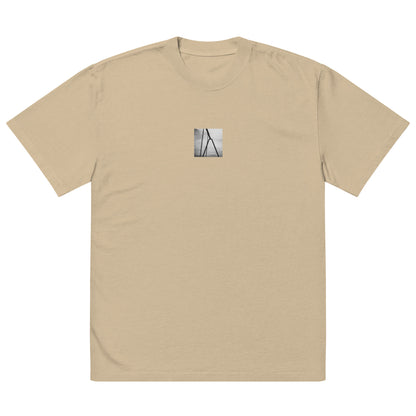 Swing (B&W) Oversized Faded T-Shirt, faded khaki
