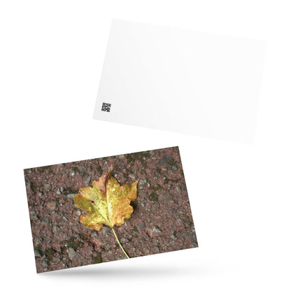 Maple Leaf Botanical Art – Framed Matte Paper Poster, White Frame, Front View