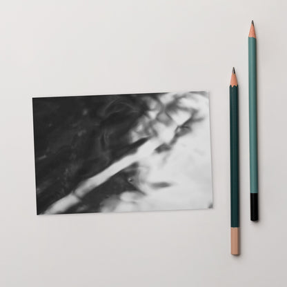 River Surface Botanical B&W Art – Premium Matte Postcard 4x6, Front View