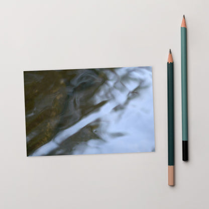 River Surface Botanical Art – Premium Matte Postcard 4x6, Front View