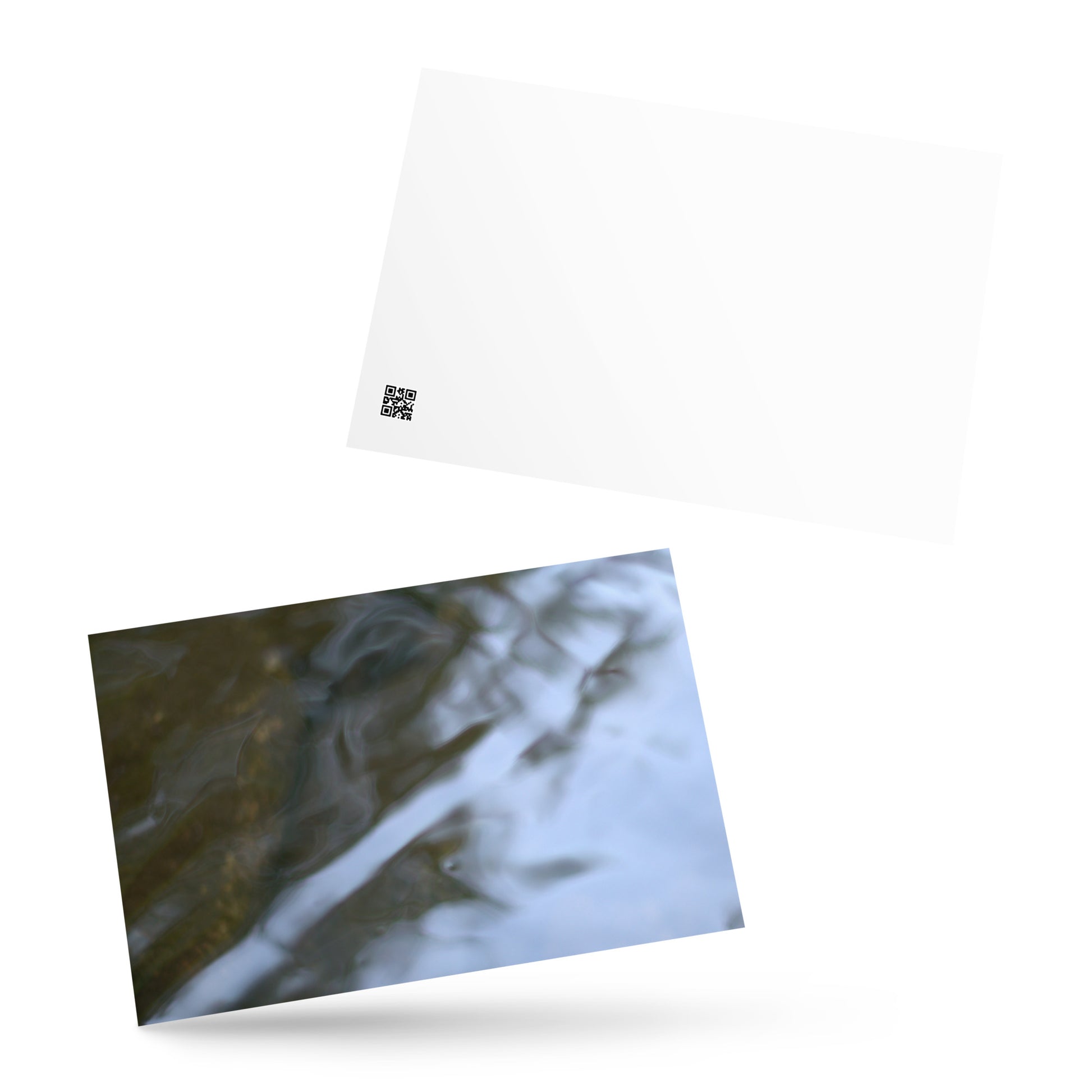 River Surface Botanical Art – Premium Matte Postcard 4x6, Front View