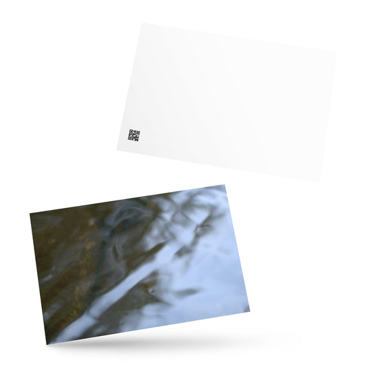 River Surface Botanical Art – Premium Matte Postcard 4x6, Front View