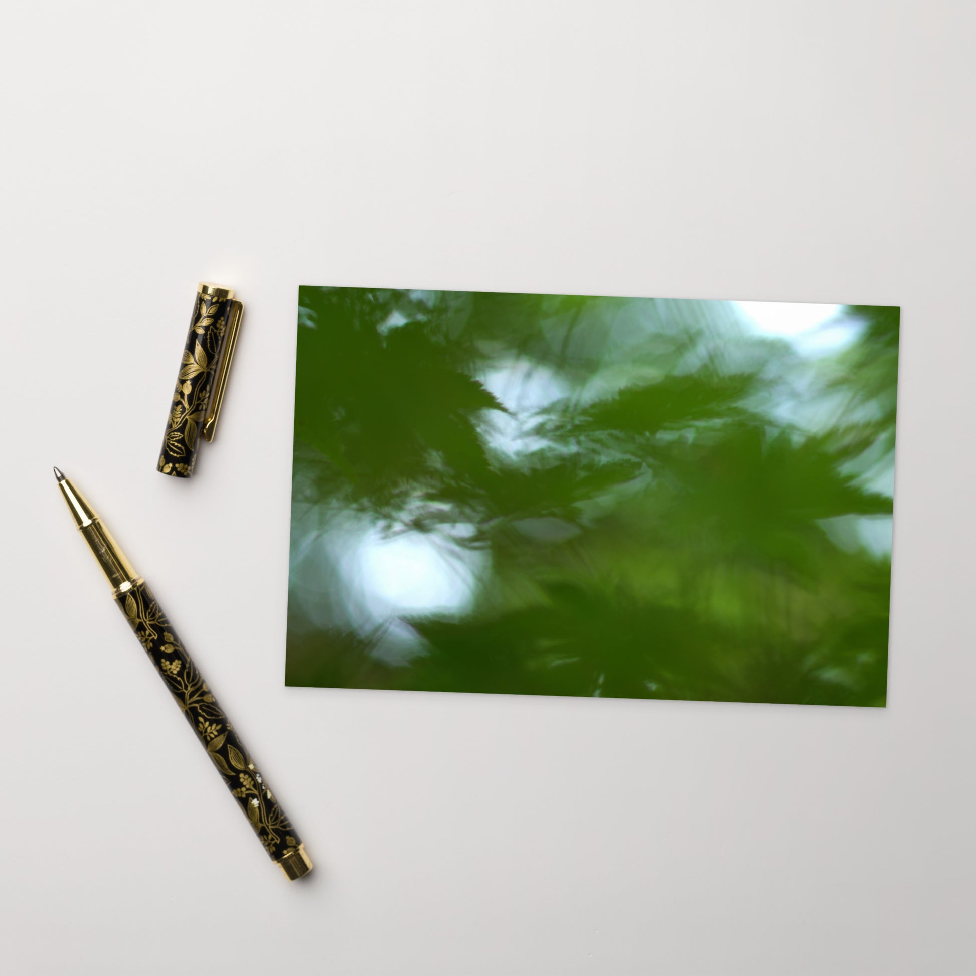 Maple Abstraction Botanical Art – Premium Matte Postcard 4x6, Lifestyle View