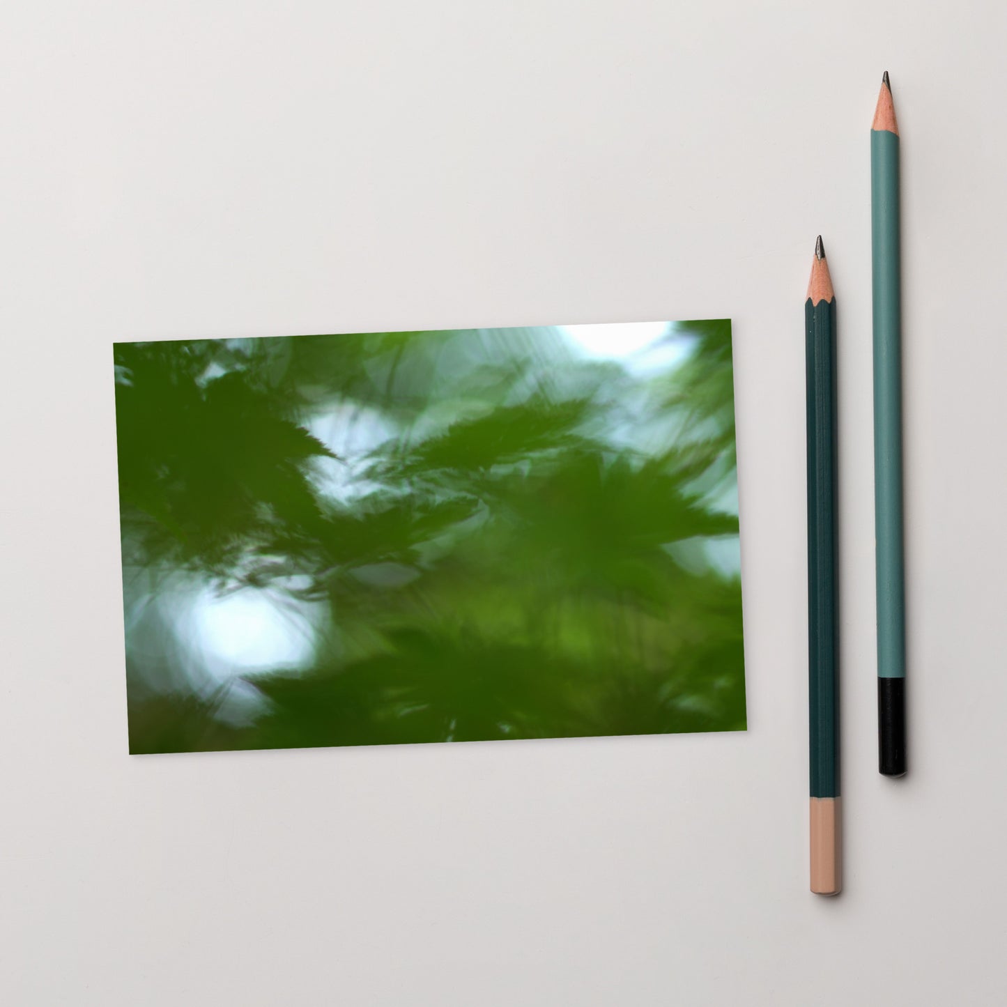 Maple Abstraction Botanical Art – Premium Matte Postcard 4x6, Lifestyle View