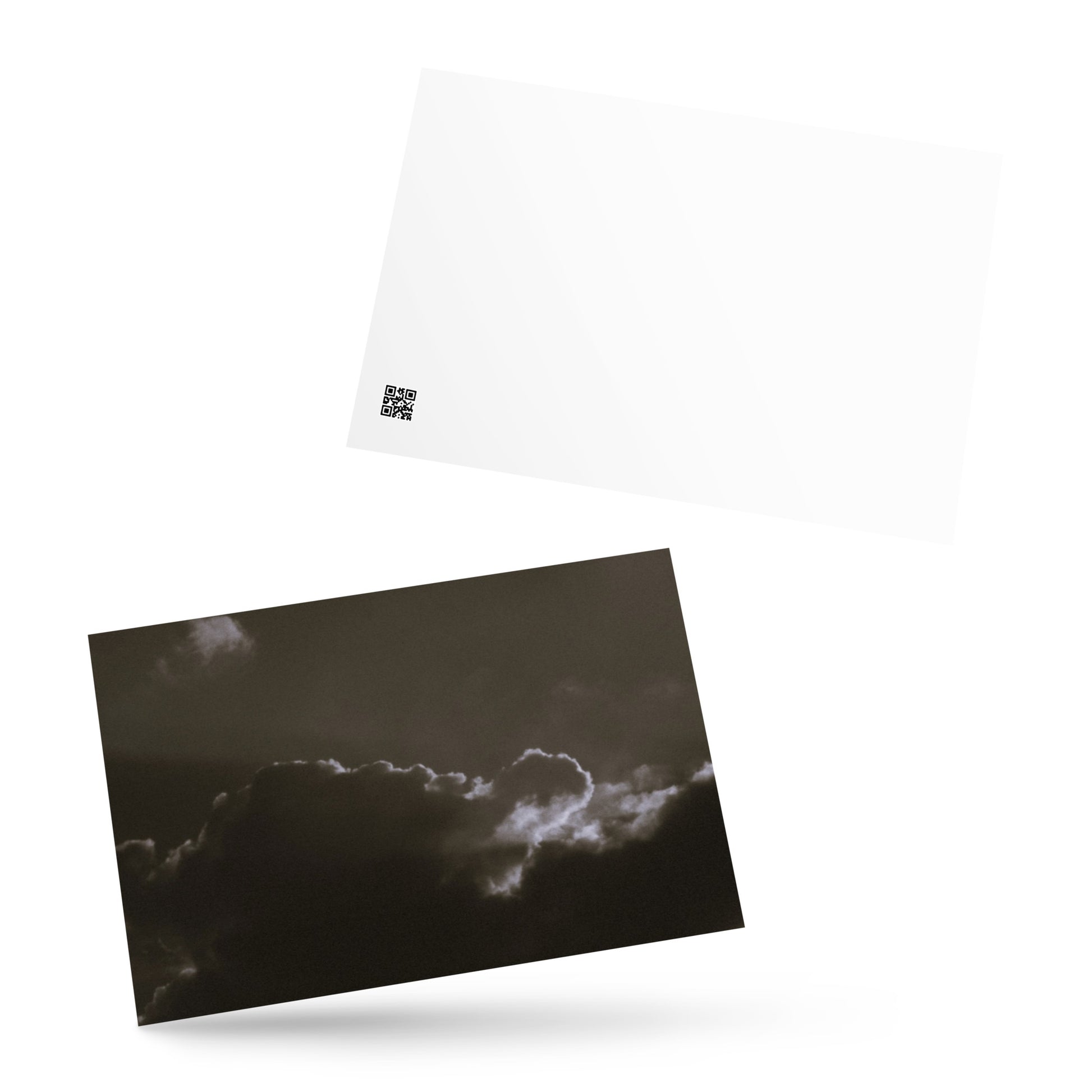 Light Rays through Clouds (B&W) - Postcard, Front View
