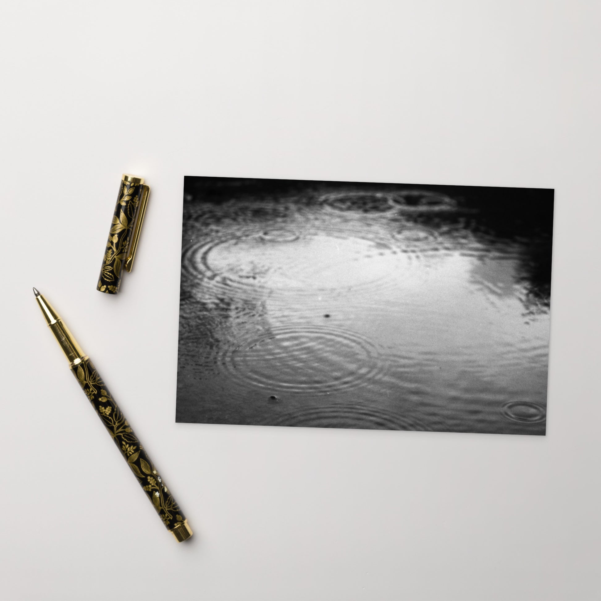 Ripples (B&W) - Postcard Front View